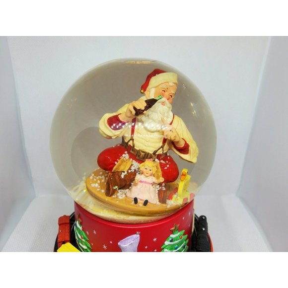Vintage Coke Snow Globe Santa I’d Like To Teach The World To Sing 1971 Music Box - Picture 7 of 12